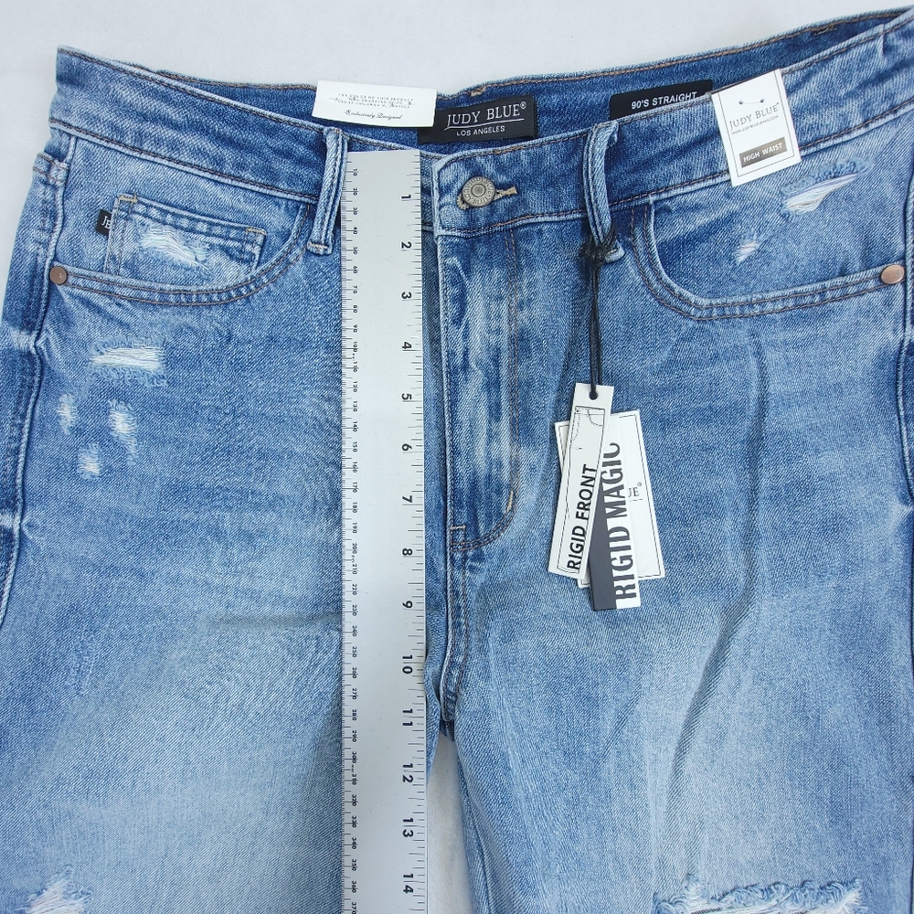 Judy Blue Women's Straight Leg Jeans - Light Blue - Picture 10 of 11